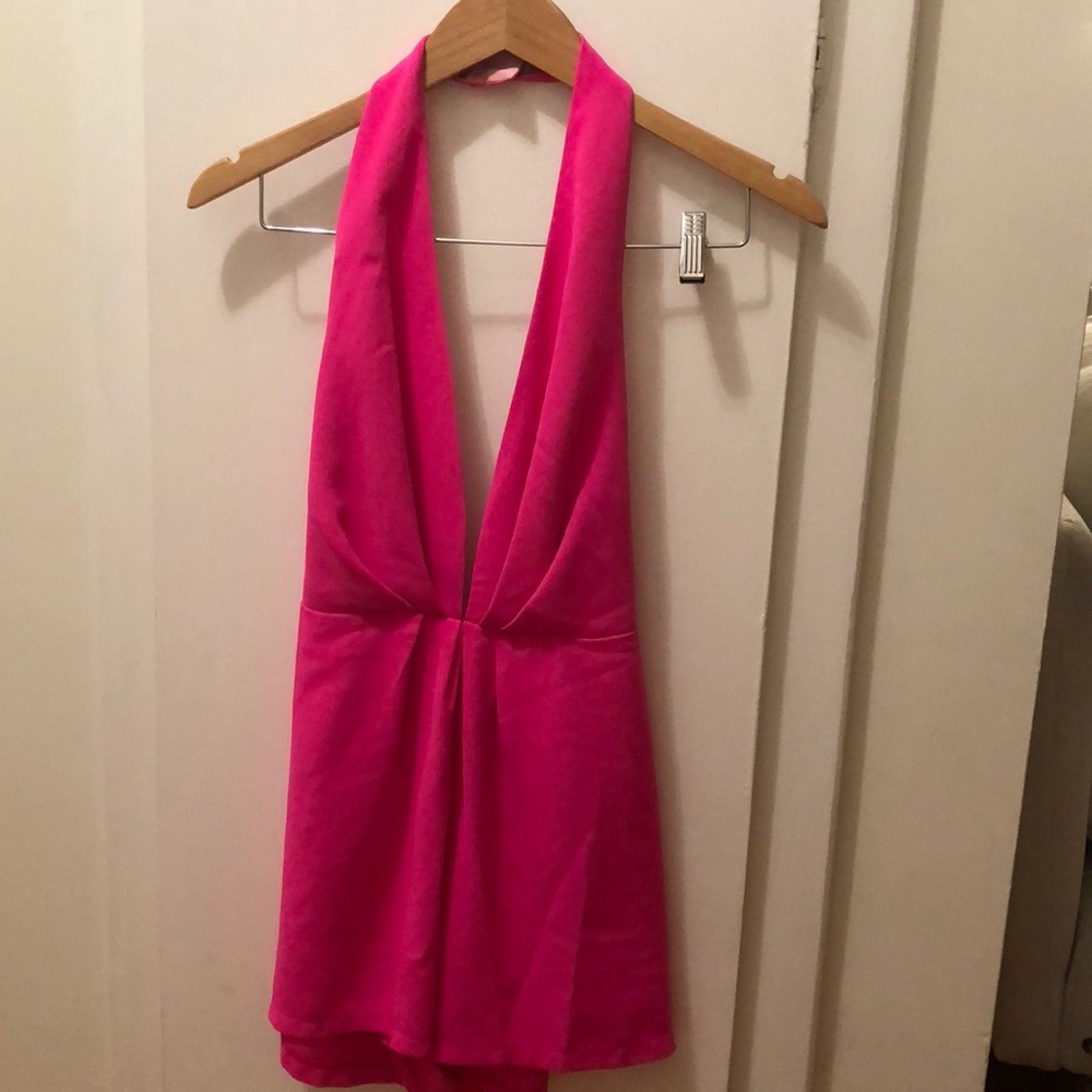 Pink short romper
